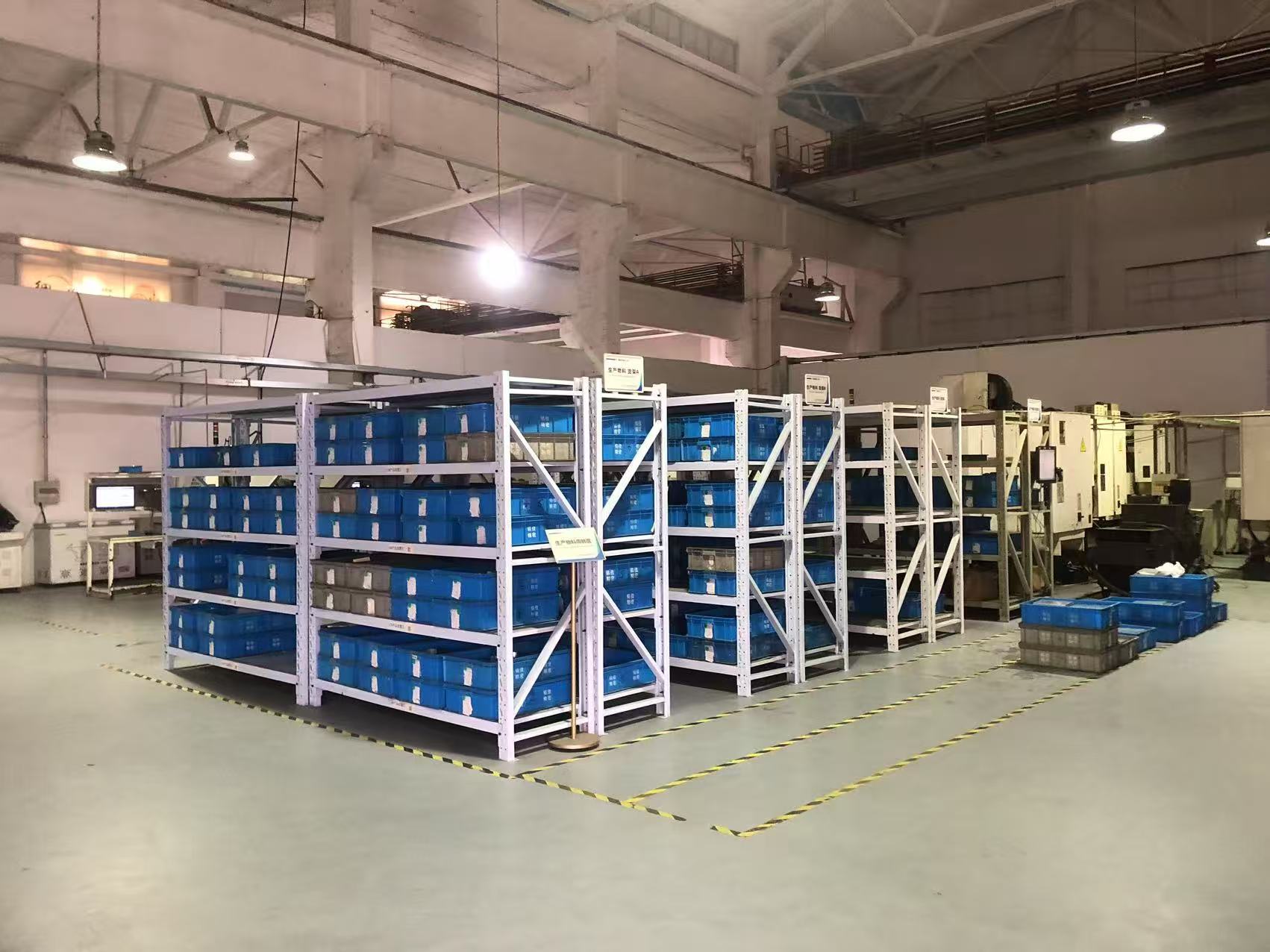 Workshop material storage and CNC area